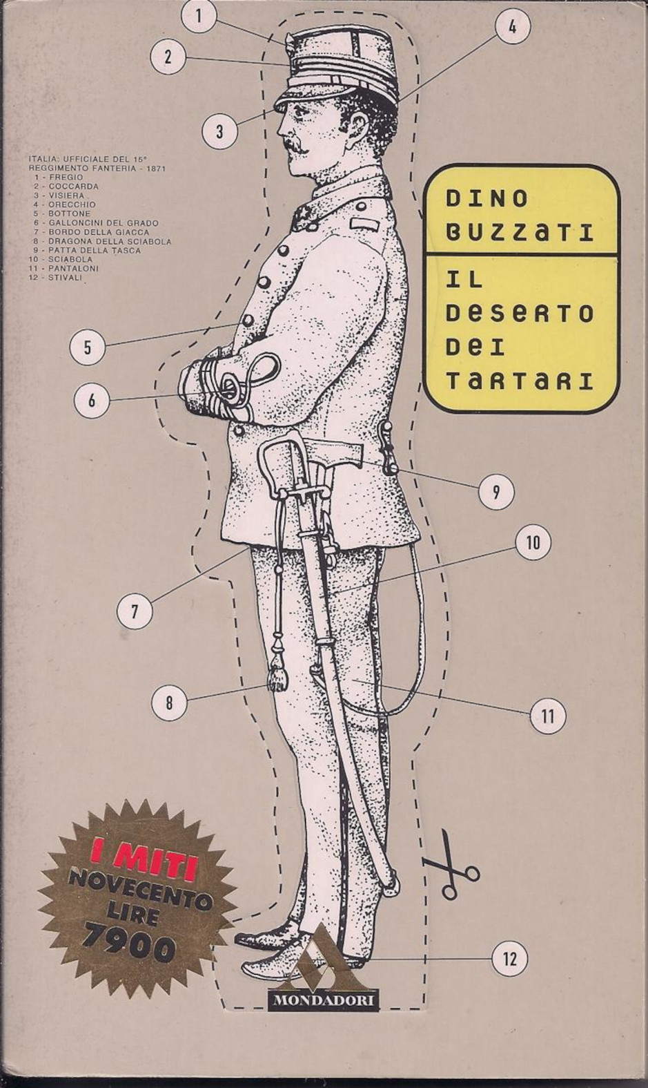 La copertina di Il deserto dei Tartari di Dino Buzzati