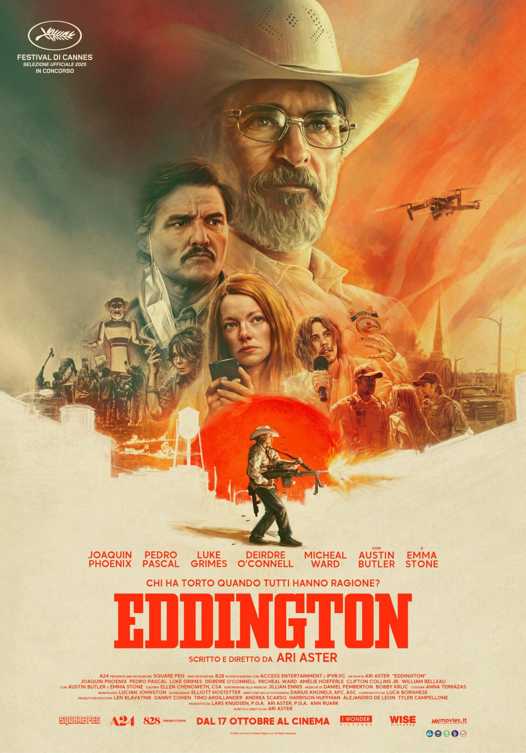 La locandina di Eddington di Ari Aster (2025)