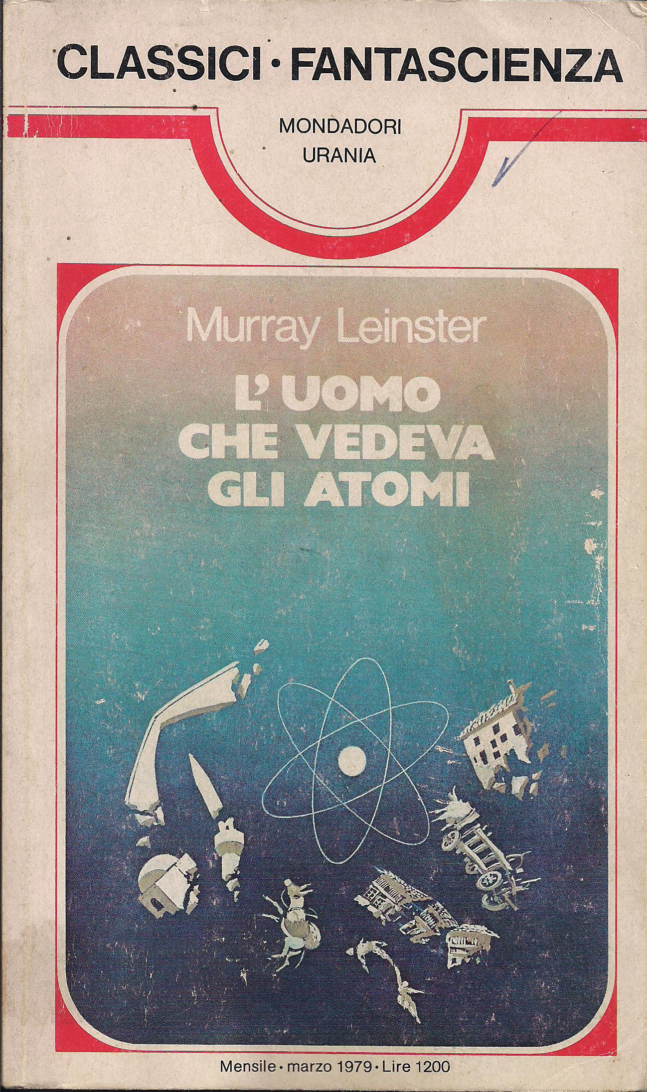 La copertina di "L'uomo che vedeva gli atomi" di Murray Leinster