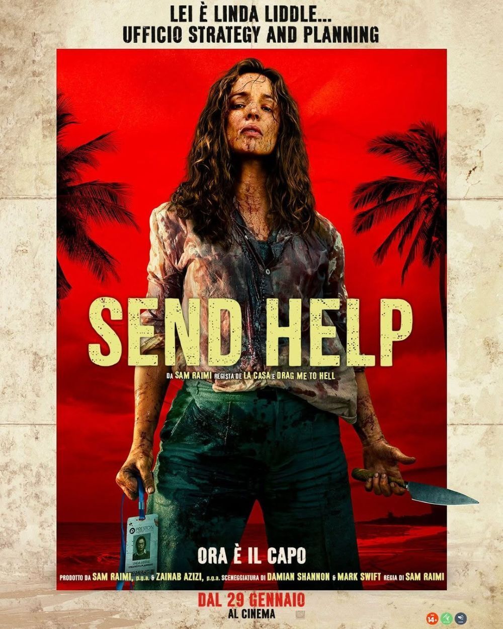 La locandina di "Send Help" regia di Sam Raimi